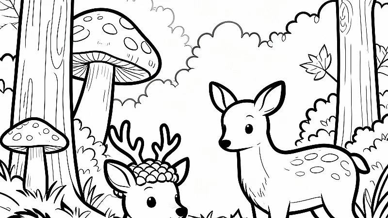 Amazing Autumn Woodland Creatures Coloring Pages (Free PDF Printables)
