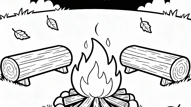 Amazing Cozy Autumn Bonfire Nights Coloring Pages (Free PDF Printables)