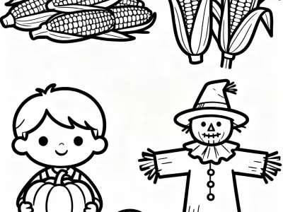 Creative Autumn Harvest Festivities Coloring Page