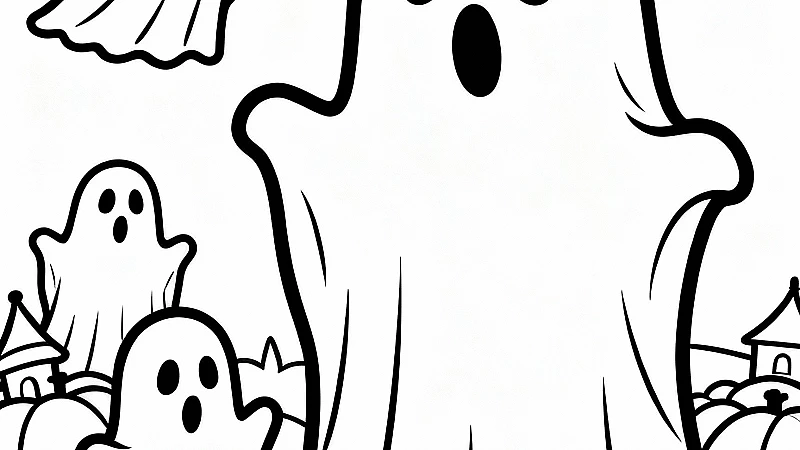 Free Spooky Ghost Scenes - 15 Coloring Pages to Print
