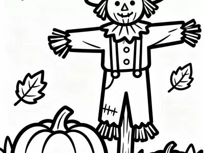 Amazing Baby Fall Festival Fun Coloring Page