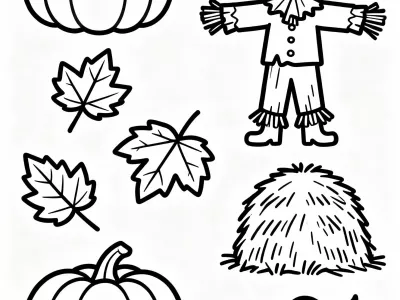 Beautiful Fall Festival Fun Coloring Page