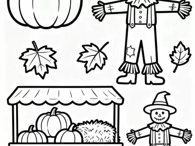 Creative Fall Festival Fun Coloring Page