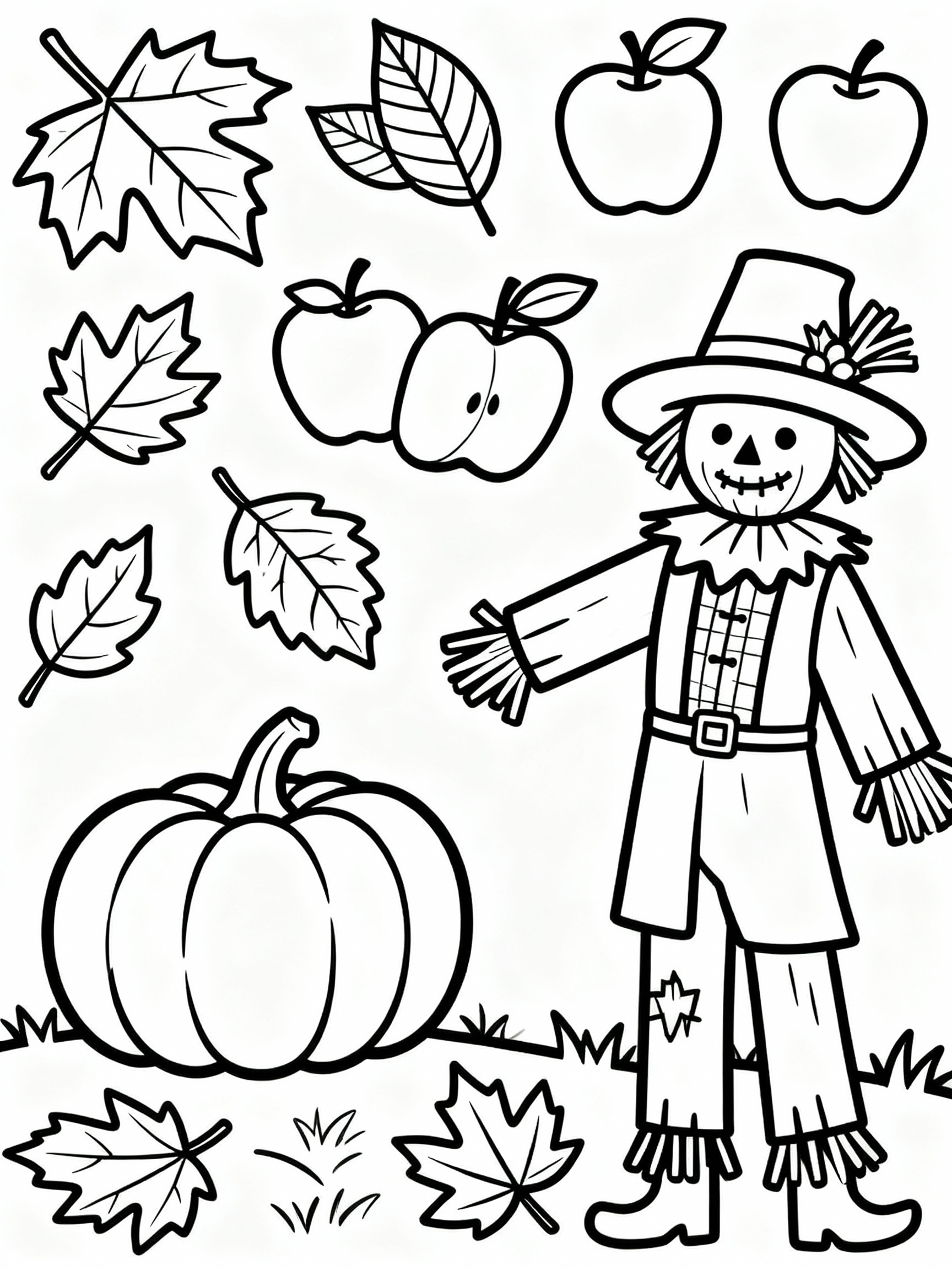Delightful Baby Fall Festival Fun Coloring Page