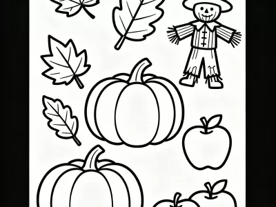 Fun Fall Festival Fun Coloring Page