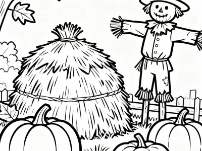 Joyful Baby Fall Festival Fun Coloring Page
