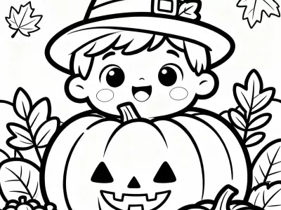 Magical Fall Festival Fun Coloring Page