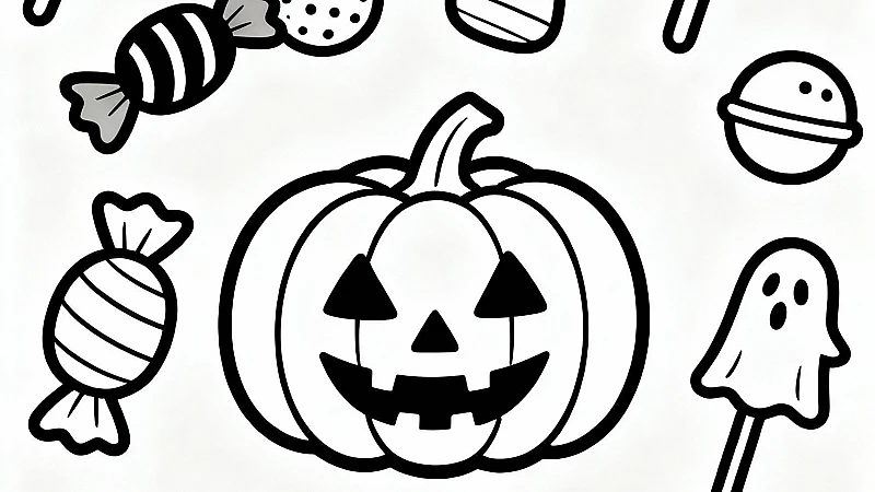 15 Halloween Treats and Sweets Coloring Pages (Free PDFs)