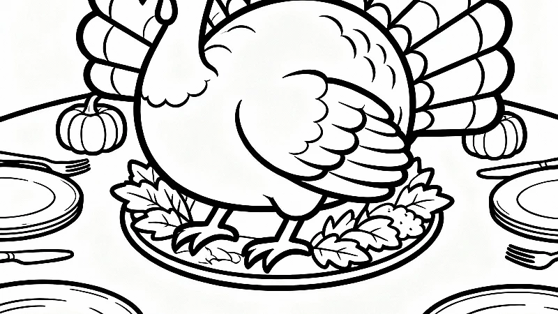 15 Thanksgiving Table Decor Coloring Pages (Free PDFs)