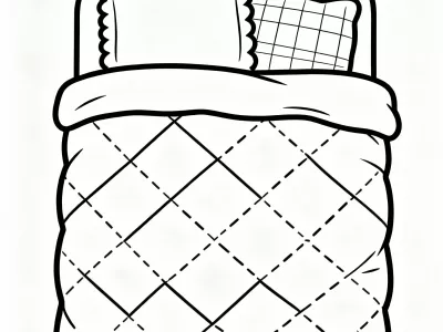 Amazing Cozy Quilted Blankets In Nature Coloring Page