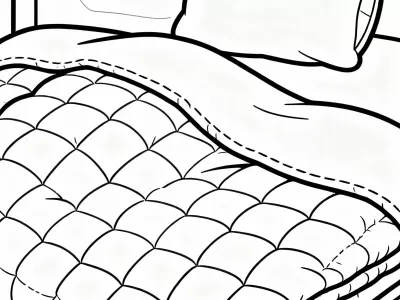 Delightful Cozy Quilted Blankets With Patterns Coloring Page