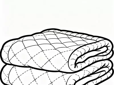 Gorgeous Magical Cozy Quilted Blankets Coloring Page