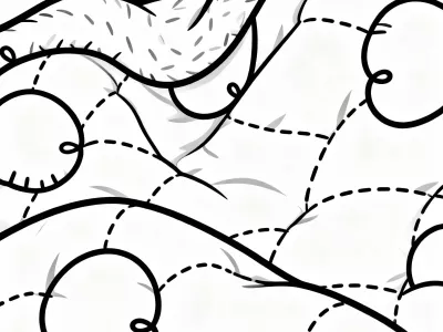Incredible Cozy Quilted Blankets Coloring Page