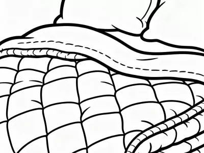 Nice Cozy Quilted Blankets With Patterns Coloring Page