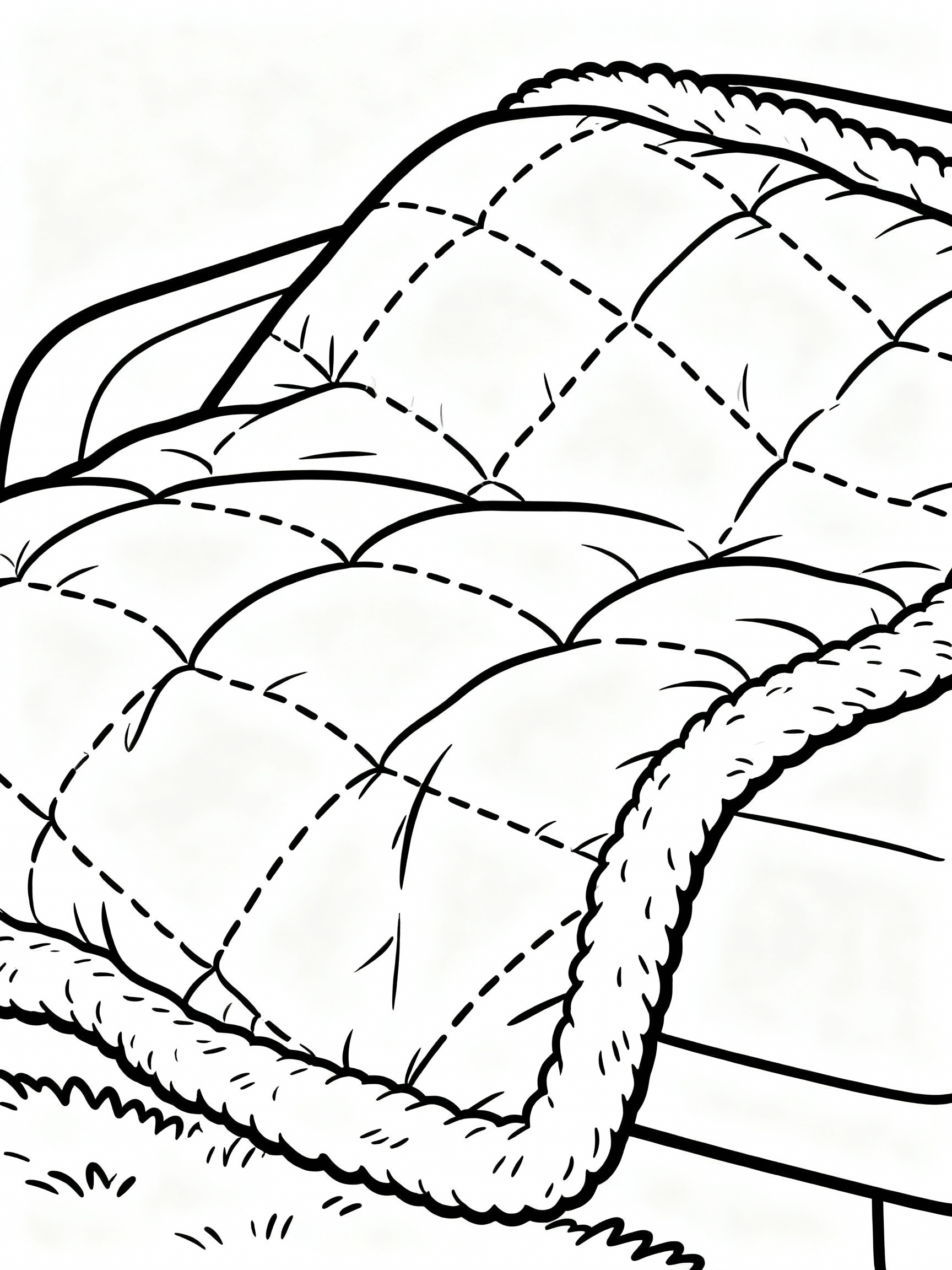 Perfect Cozy Quilted Blankets Coloring Page
