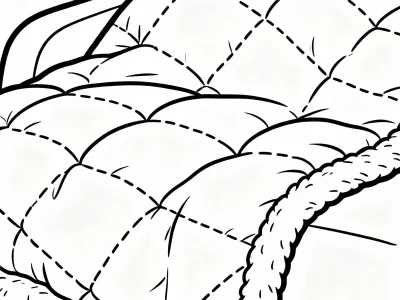 Perfect Cozy Quilted Blankets Coloring Page
