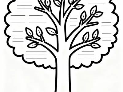 Delightful Happy Thanksgiving Gratitude Tree Coloring Page