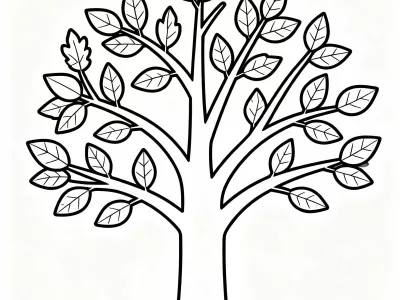 Fun Thanksgiving Gratitude Tree Coloring Page