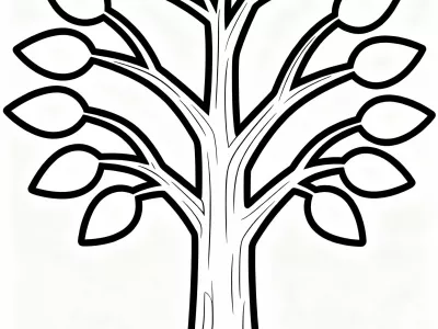 Happy Thanksgiving Gratitude Tree Coloring Page