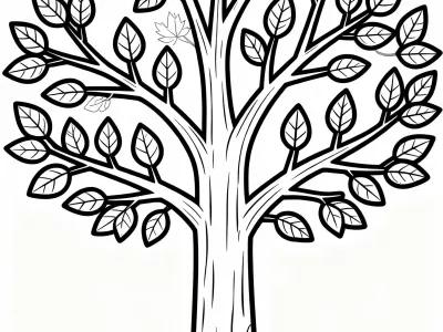 Outstanding Thanksgiving Gratitude Tree Coloring Page