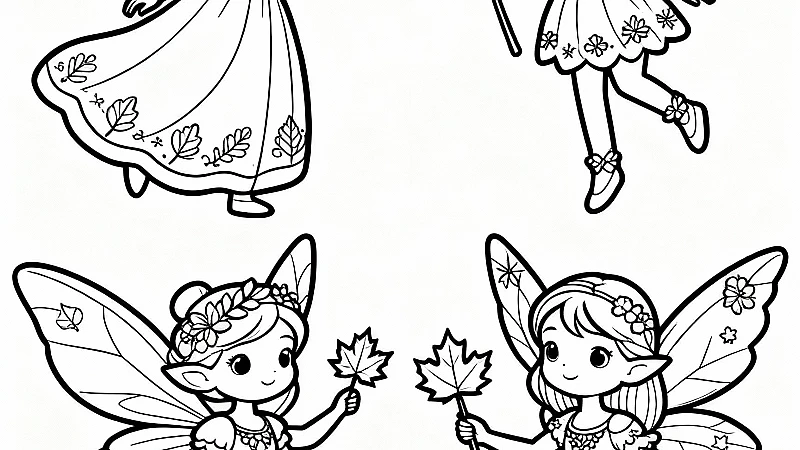 15 Magical Autumn Fairies Coloring Pages (Free PDF)