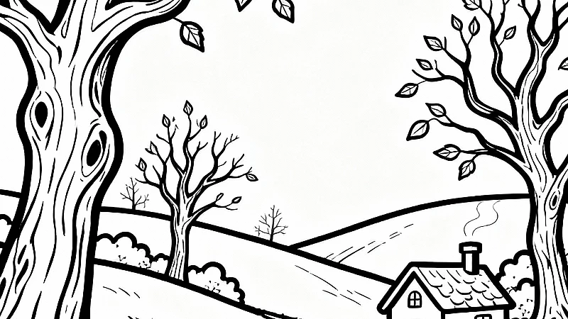 15 Enchanted Autumn Landscapes Coloring Pages (Free PDFs)