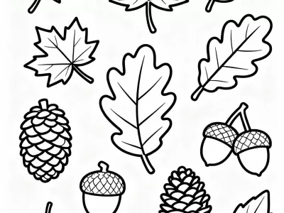 Creative Fall Foliage Patterns Coloring Page