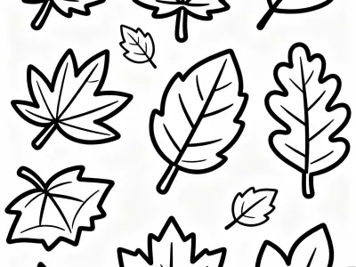 Lovely Fall Foliage Patterns Coloring Page