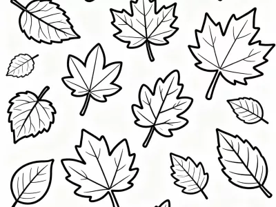 Magical Fall Foliage Patterns Coloring Page