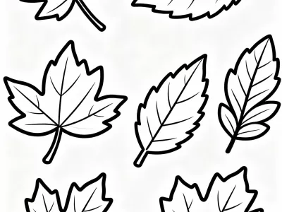 Outstanding Fall Foliage Patterns Coloring Page