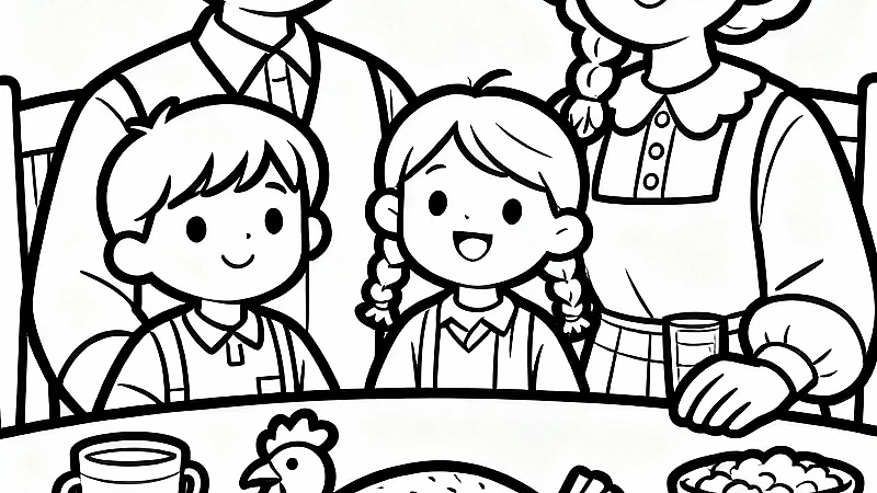 15 Thanksgiving Family Traditions Coloring Pages (Free PDFs)