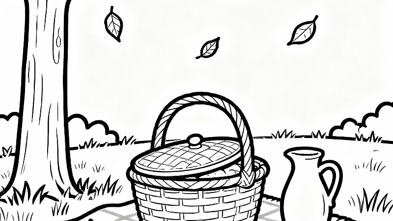 15 Charming Autumn Picnic Coloring Pages (Free PDFs)