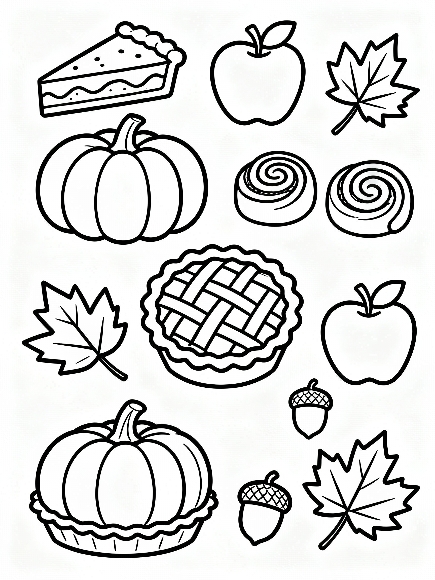 Incredible Festive Fall Baking Delights Coloring Page