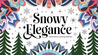Snowy Elegance Winter Coloring Collection Feature Image