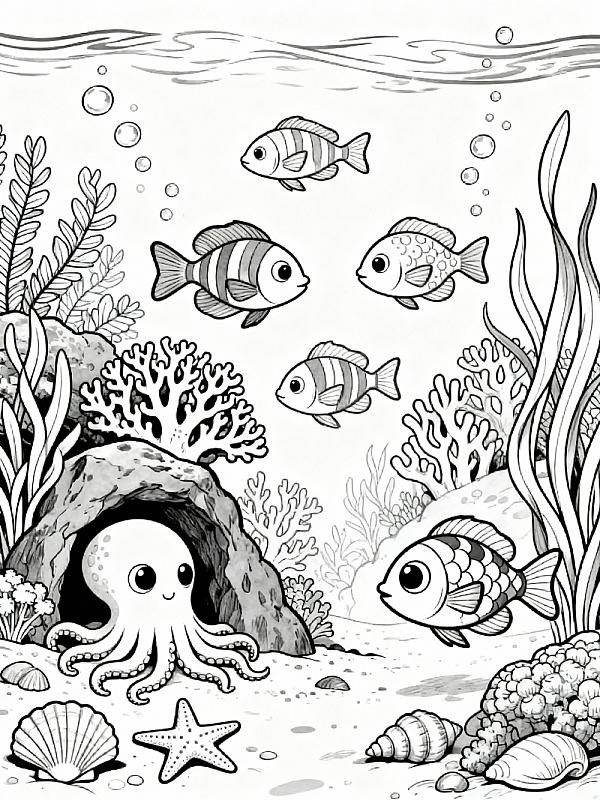 Coloring page for 10 Best Fish Colouring Images to Inspire Kids in 2026