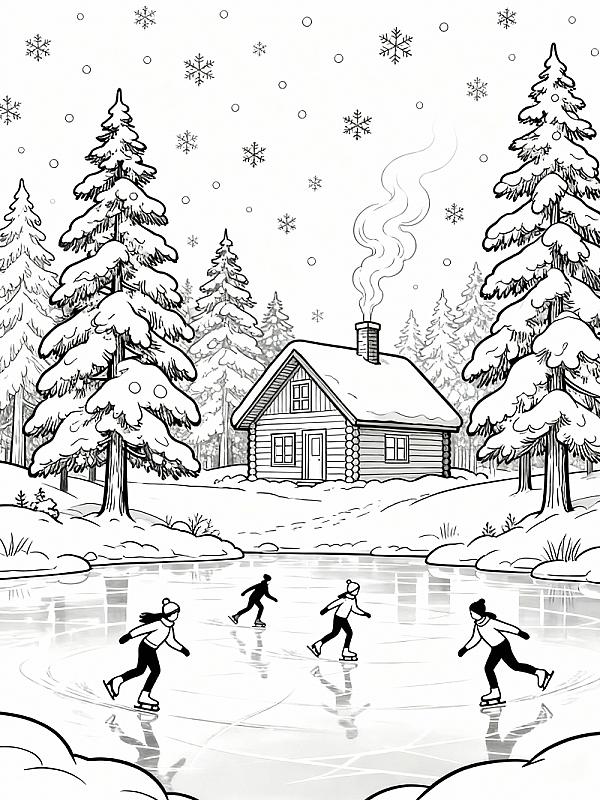 Coloring page for 9 Stunning Winter Coloring Pages for Adults to Try in 2026