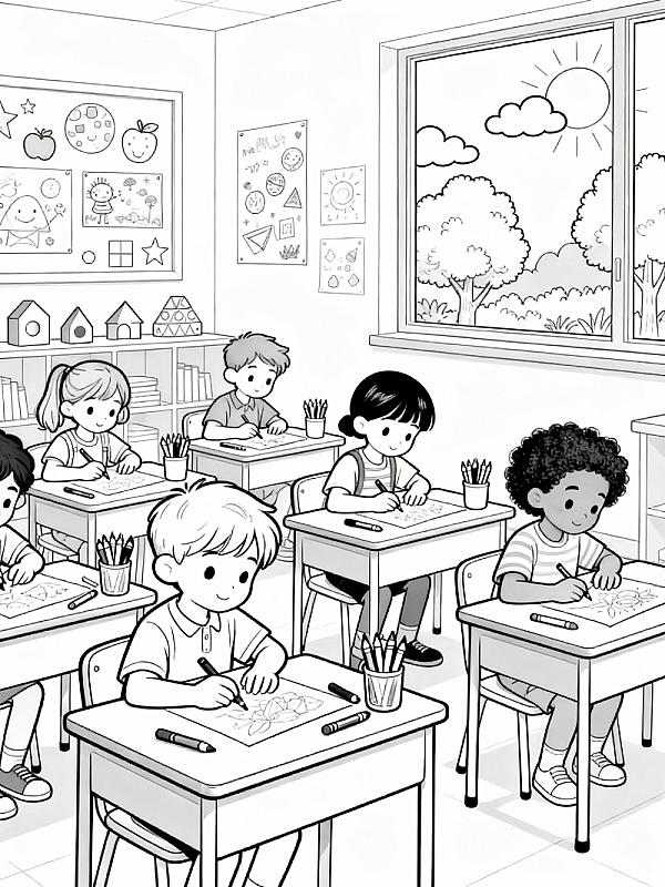 Coloring page for 9 Adorable Cute Coloring Pages To Print For Kids In 2026