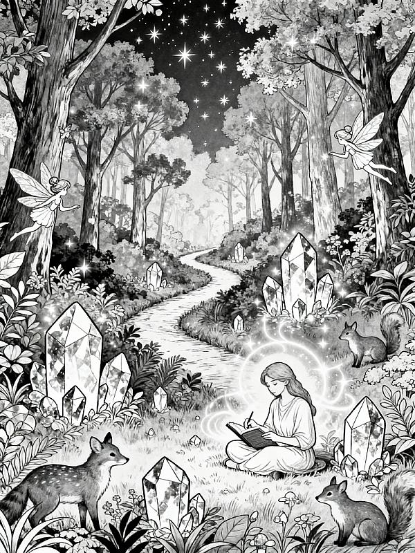 Coloring page for Crystal Pages Guide: Unlocking Mystical Insights in 2026