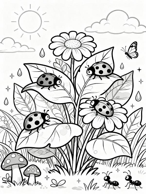 Coloring page for 7 Fun Ladybug Coloring Ideas for Kids in 2026