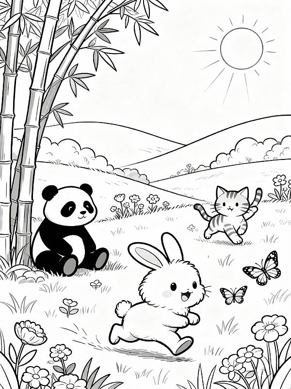 Coloring page for 10 Cute Animals To Coloring: Fun Pages For Kids 2026