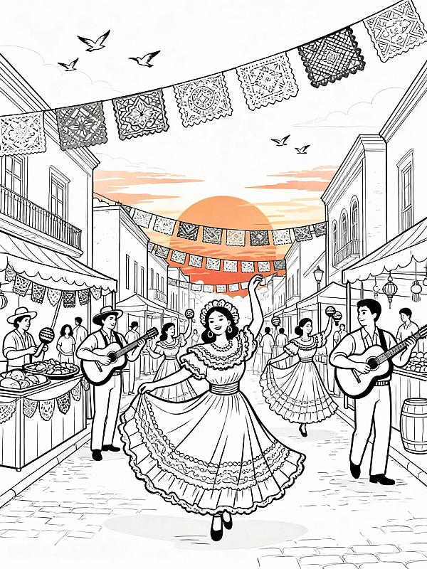 Coloring page for 10 Inspiring Hispanic Heritage Month Coloring Pages for 2026