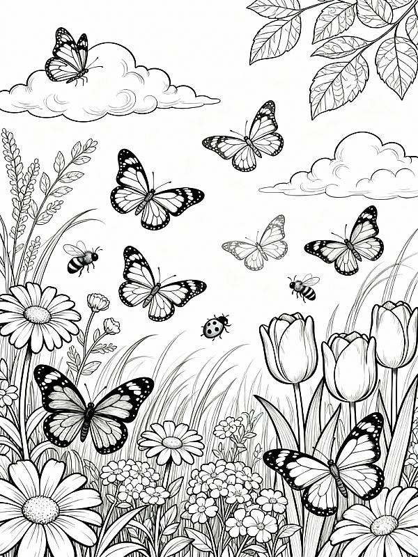 Coloring page for 7 Fun Coloring Butterfly Ideas for Kids in 2026