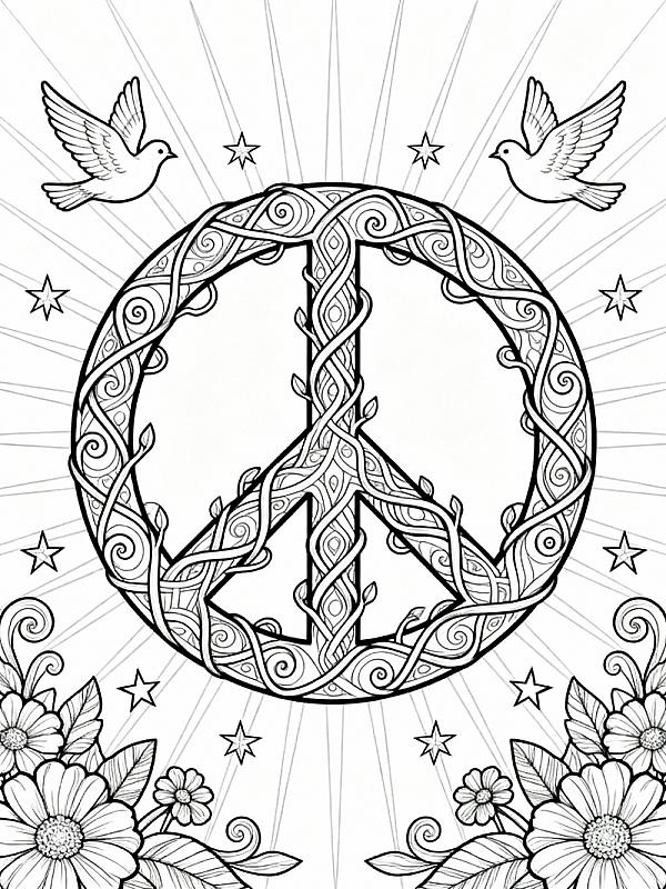 Coloring page for 9 Creative Coloring Pages Peace Sign Ideas for 2026