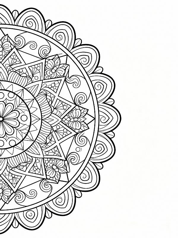 Coloring page for Mandala Coloring Template Guide: Creative Paths for 2026