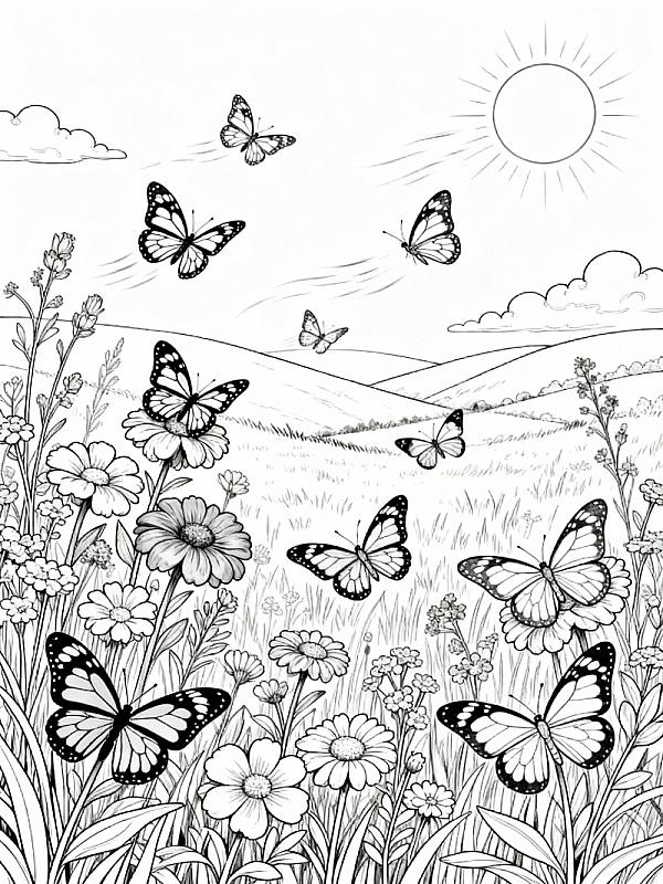 Coloring page for 10 Best Butterfly Coloring Pic Ideas for Kids in 2026