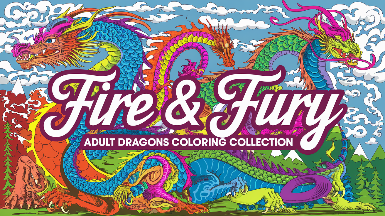 Feature image for Fire & Fury Dragons Coloring Collection